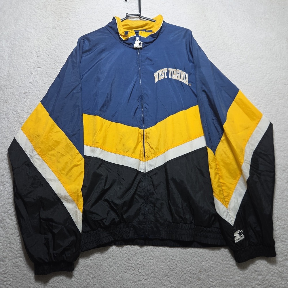 Vintage 90s West Virginia Mountaineers Starter Jacket Mens XL WVU Full Zip